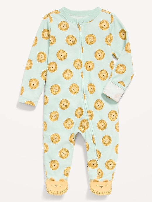 Image number 1 showing, 2-Way-Zip Sleep & Play Footed One-Piece for Baby