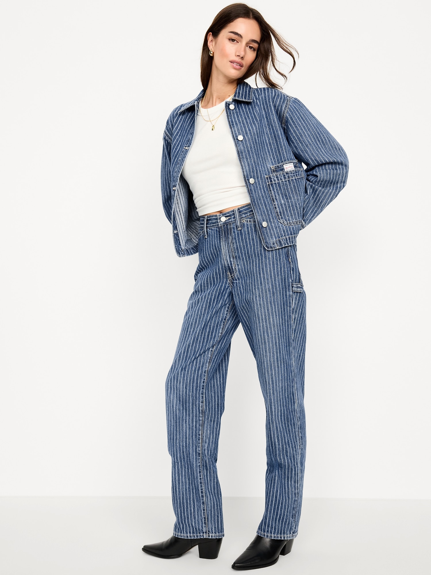 Cropped Jean Chore Jacket