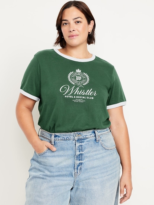 Image number 8 showing, EveryWear Crew-Neck Graphic Ringer T-Shirt