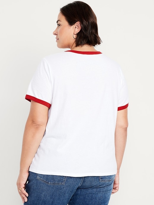 Image number 9 showing, EveryWear Crew-Neck Graphic Ringer T-Shirt