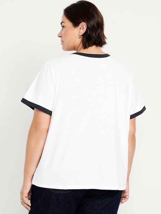 Image number 9 showing, EveryWear Crew-Neck Logo-Graphic Ringer T-Shirt
