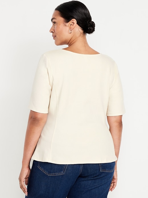 Image number 8 showing, Square-Neck Peplum Top