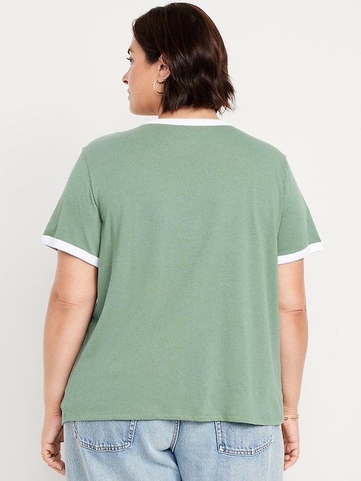 Image number 9 showing, EveryWear Crew-Neck Logo-Graphic Ringer T-Shirt