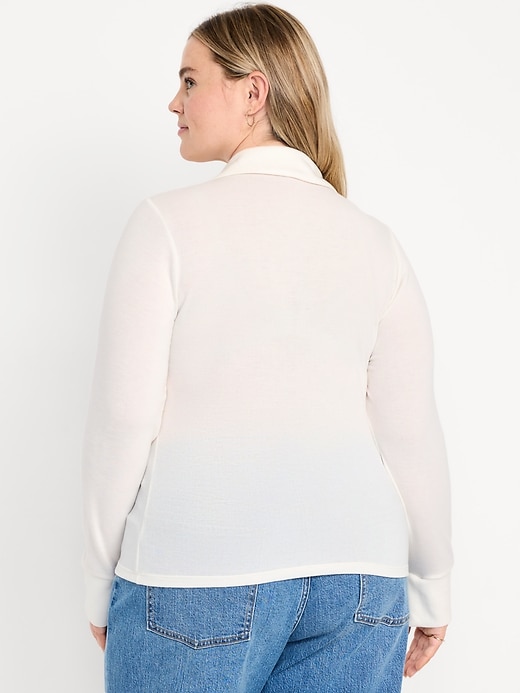 Image number 9 showing, Split-Neck Long-Sleeve Pullover Shirt