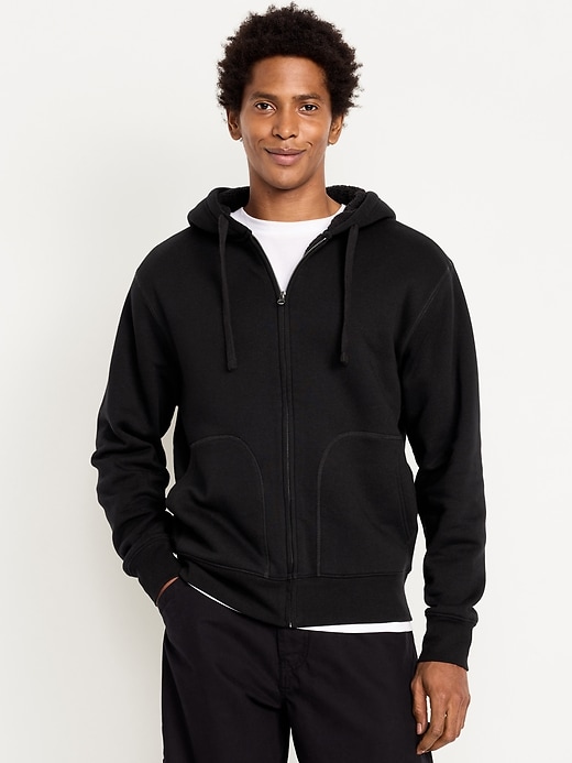 Image number 1 showing, Sherpa-Lined Fleece Zip Hoodie