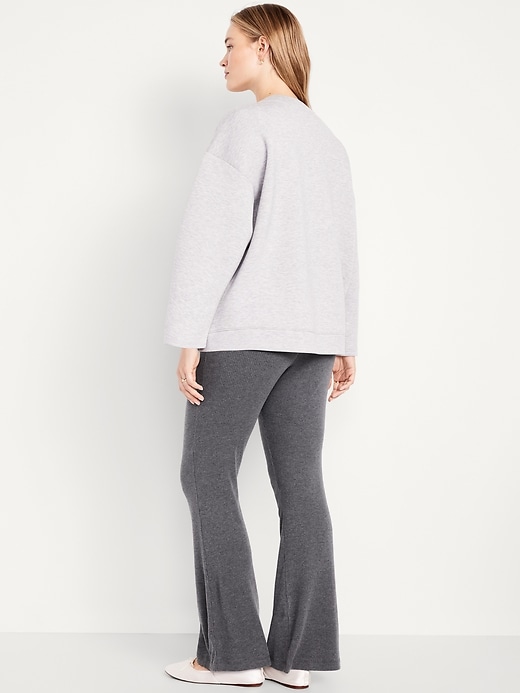 Image number 5 showing, High-Waisted Fashion Ribbed Flare Leggings