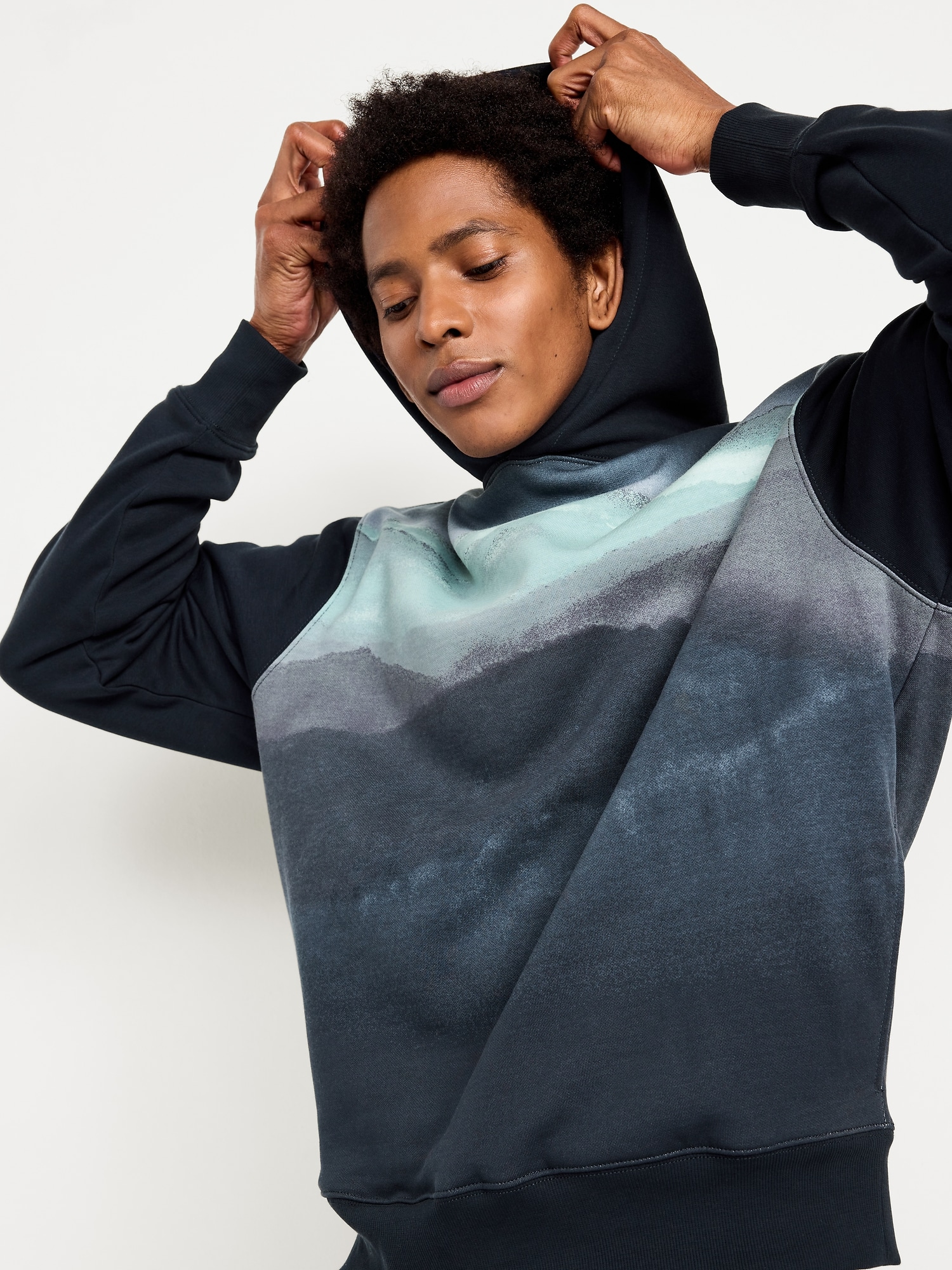 Rotation Graphic Popover Hoodie