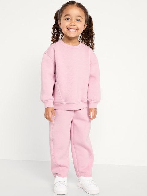Bounce Fleece Crew-Neck and Sweatpants Set for Toddler Girls - Fairytale Rose