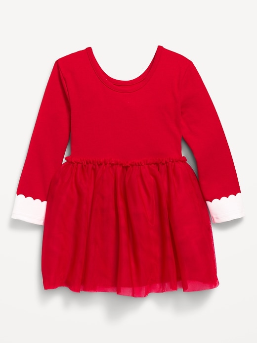 Fit and Flare Long-Sleeve Tutu Dress for Toddler Girls