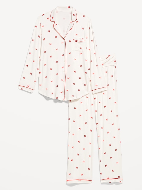 Maternity Classic Pajama Set - Red Bows