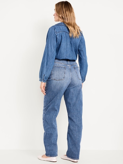 Image number 6 showing, High-Waisted Baggy Barrel Jeans