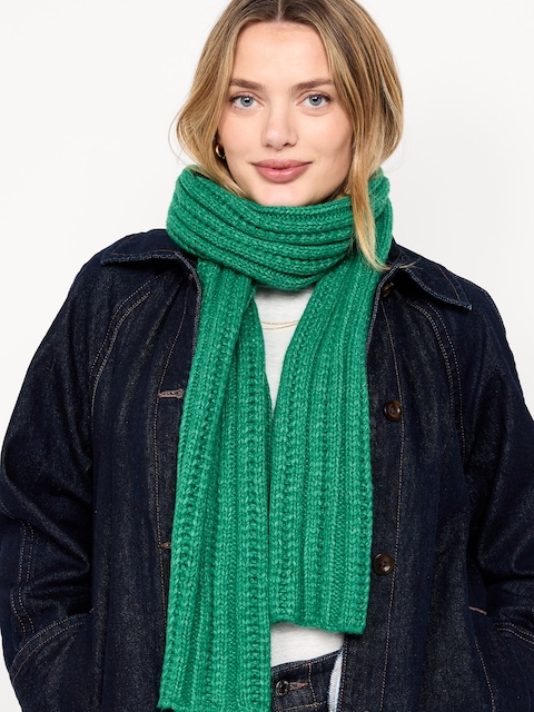 Chunky Scarf for Women - Green Mangrove