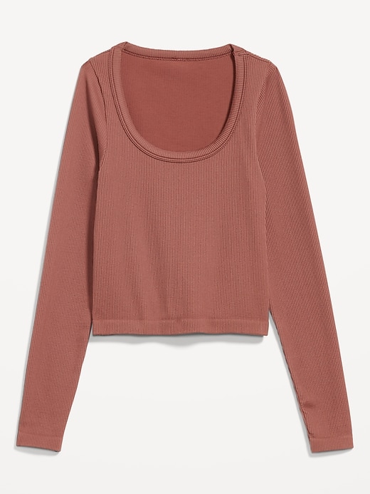 Image number 9 showing, Exhale Seamless Fitted Rib T-Shirt