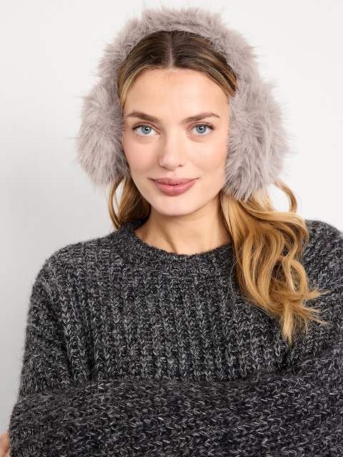 Faux-Fur Earmuffs - Taupe