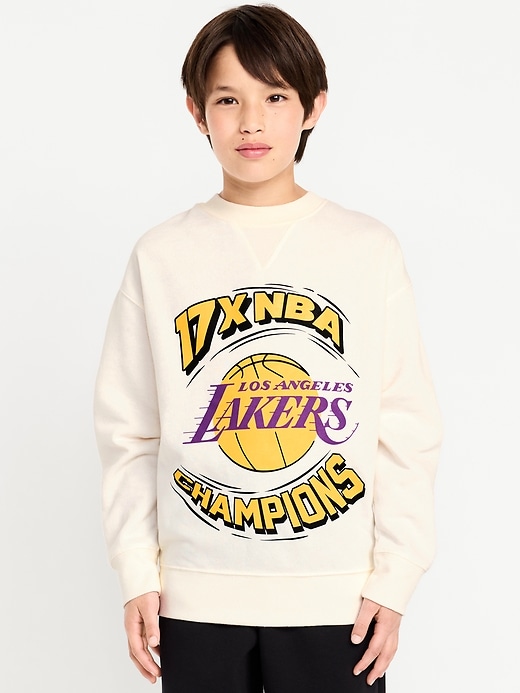 Image number 1 showing, NBA© Los Angeles Lakers© Oversized Gender-Neutral Sweatshirt for Kids