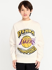 Image number 1 showing, NBA© Los Angeles Lakers© Oversized Gender-Neutral Sweatshirt for Kids