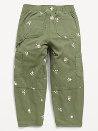 Image number 2 showing, Pull-On Baggy Barrel-Leg Cargo Pants for Toddler Girls