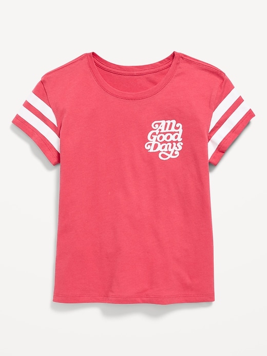 Image number 1 showing, Short-Sleeve Graphic T-Shirt for Girls