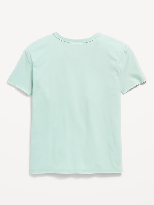 Image number 3 showing, Oversized Short-Sleeve Raw-Edge T-Shirt for Girls