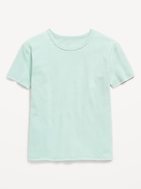 Image number 2 showing, Oversized Short-Sleeve Raw-Edge T-Shirt for Girls
