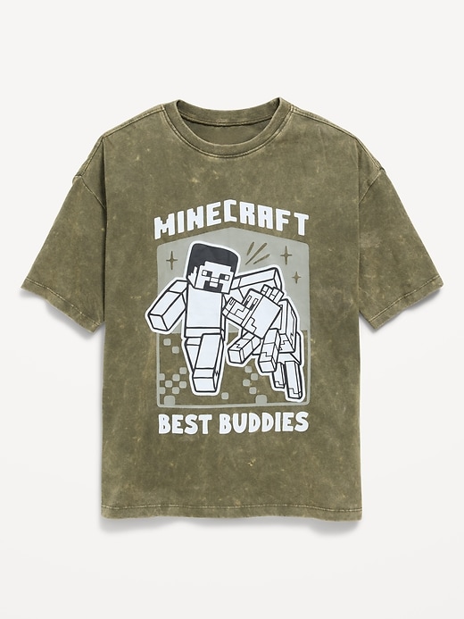 Image number 1 showing, Minecraft™ Gender-Neutral Graphic T-Shirt for Kids