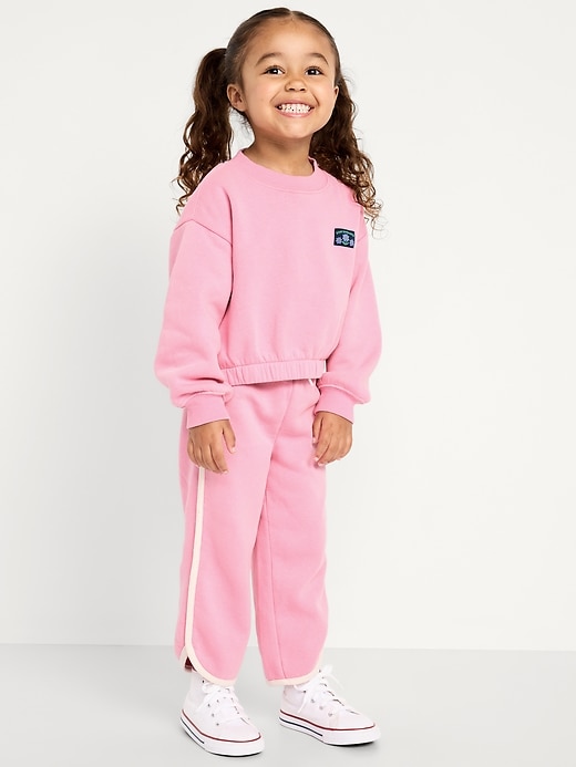 Image number 1 showing, Dolphin-Hem Cropped Sweatpants for Toddler Girls