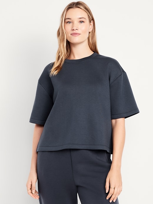 Image number 5 showing, Bounce Fleece Relaxed Short-Sleeve Top