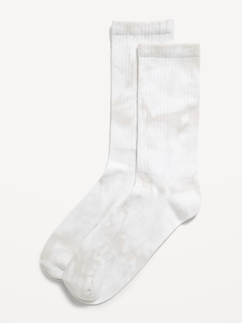 Tie-Dye Crew Socks for Women - Neutral Tie