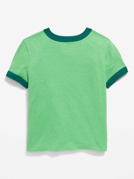 Image number 2 showing, Short-Sleeve Ringer Graphic T-Shirt for Toddler Boys