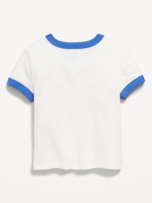 Image number 2 showing, Short-Sleeve Ringer Graphic T-Shirt for Toddler Boys