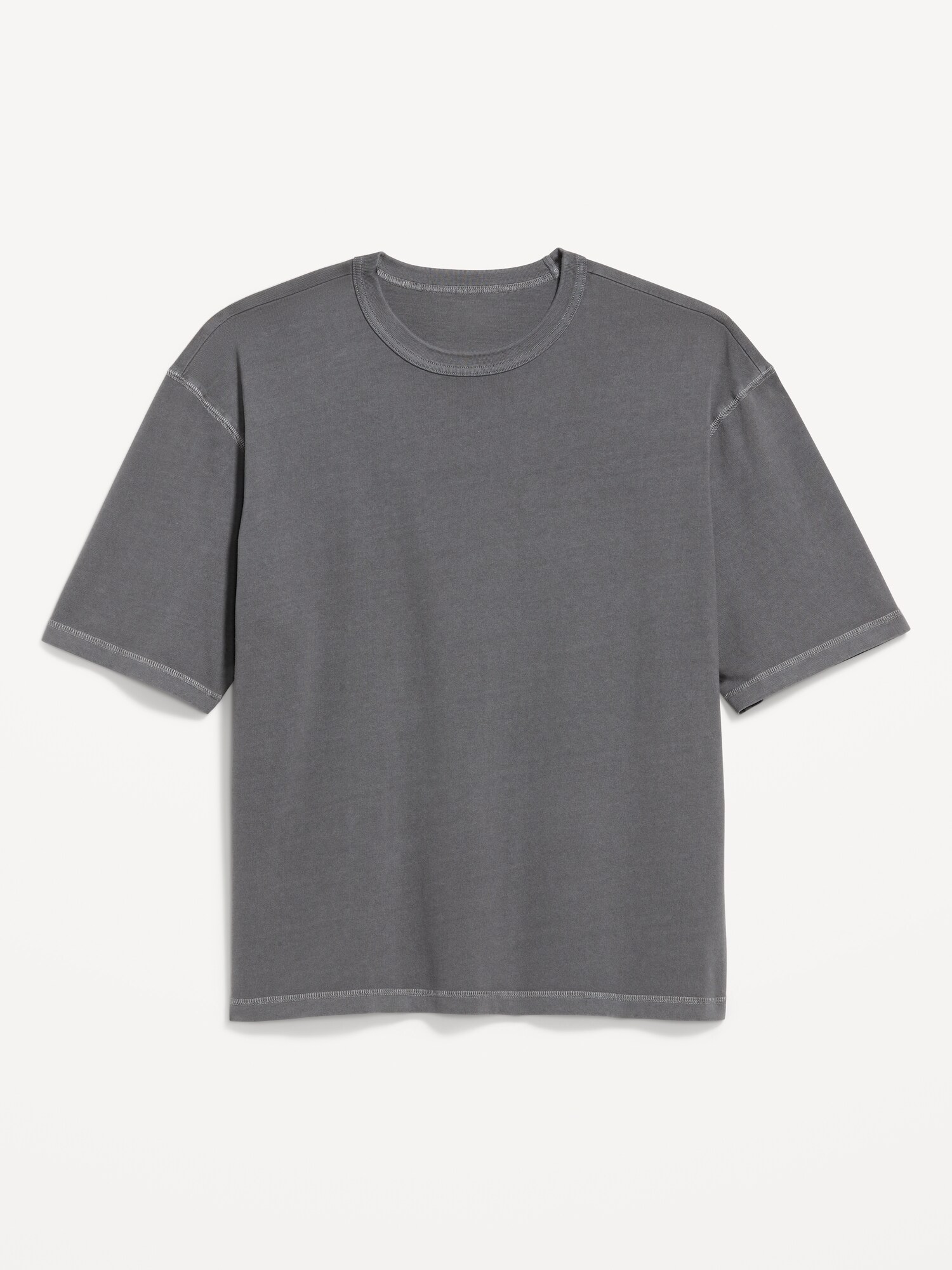 Мужская футболка Old Navy Garment-Dyed Heavyweight Cropped T-Shirt, цвет: Blackjack — фото 4