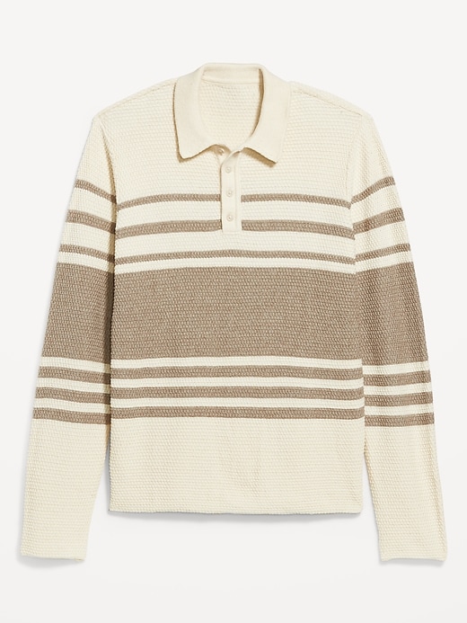 Image number 3 showing, Long-Sleeve Collar Polo Sweater