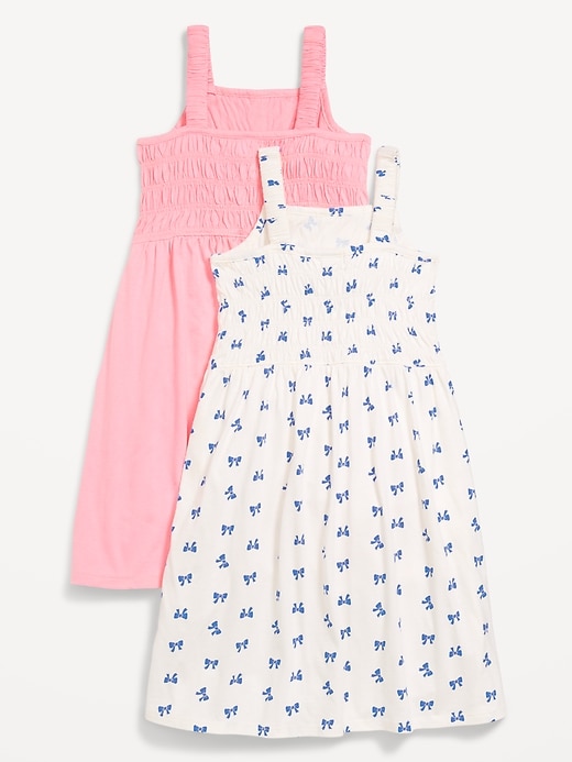 Image number 2 showing, 2-Pack Fit & Flare Sleeveless Smocked Dress for Girls