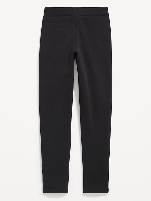 Image number 2 showing, High-Waisted Full-Length Fleece Leggings for Girls