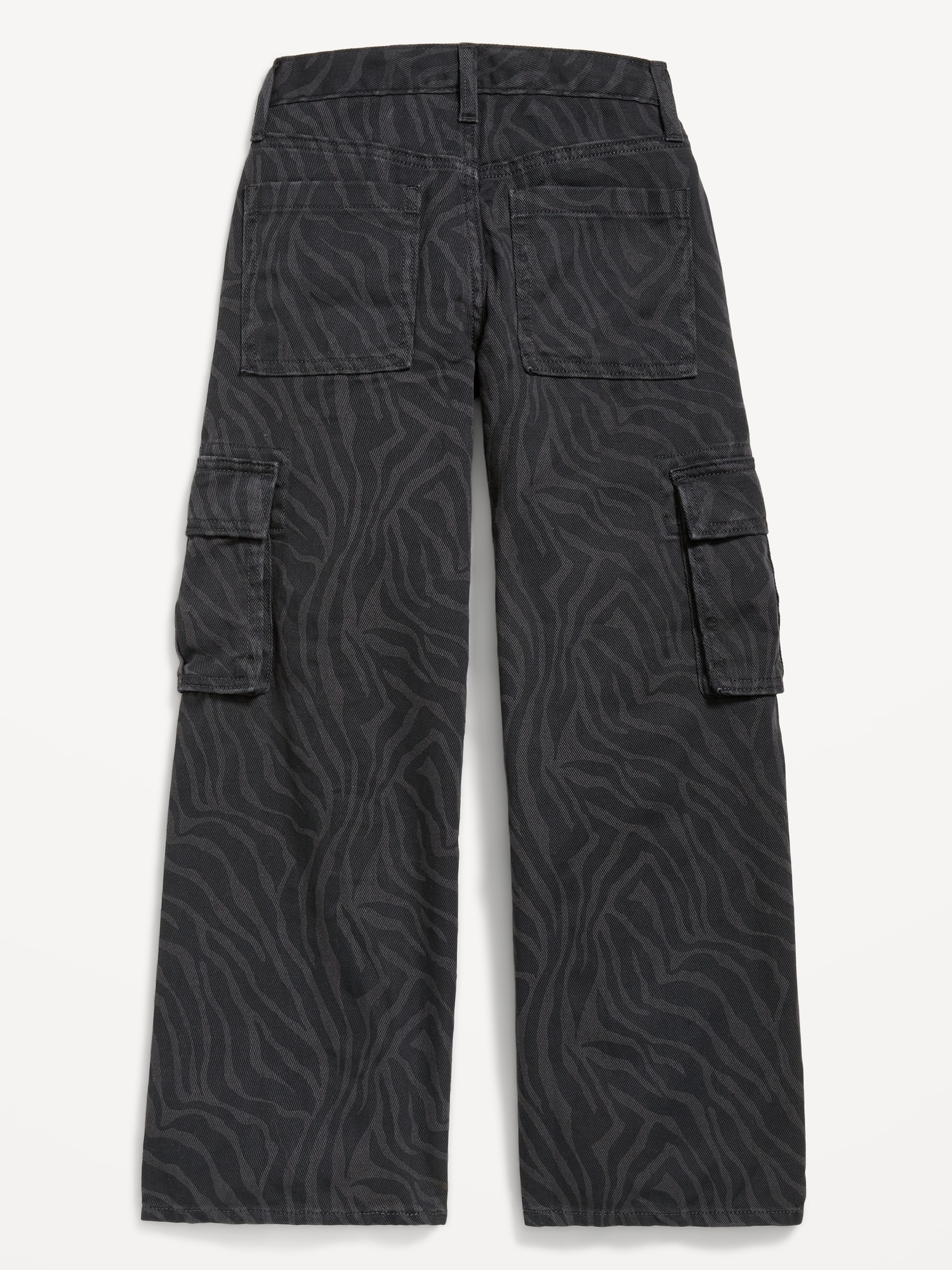 Printed Super Baggy Wide-Leg Cargo Pants for Girls