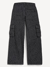 Image number 2 showing, Printed Super Baggy Wide-Leg Cargo Pants for Girls