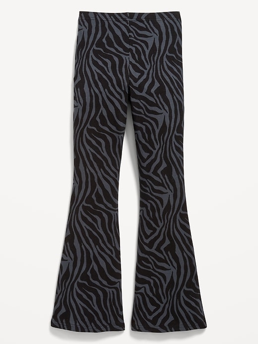 Printed High-Waisted Flared Leggings for Girls