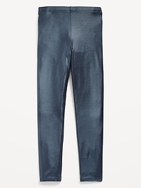 Image number 2 showing, Shiny Foil Print Leggings for Girls