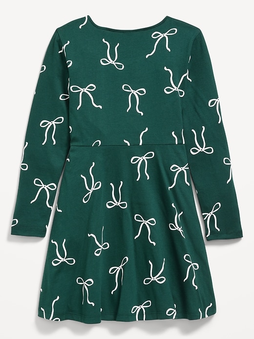 Image number 2 showing, Printed Long-Sleeve Fit and Flare Dress for Girls