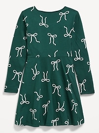 Image number 2 showing, Printed Long-Sleeve Fit and Flare Dress for Girls