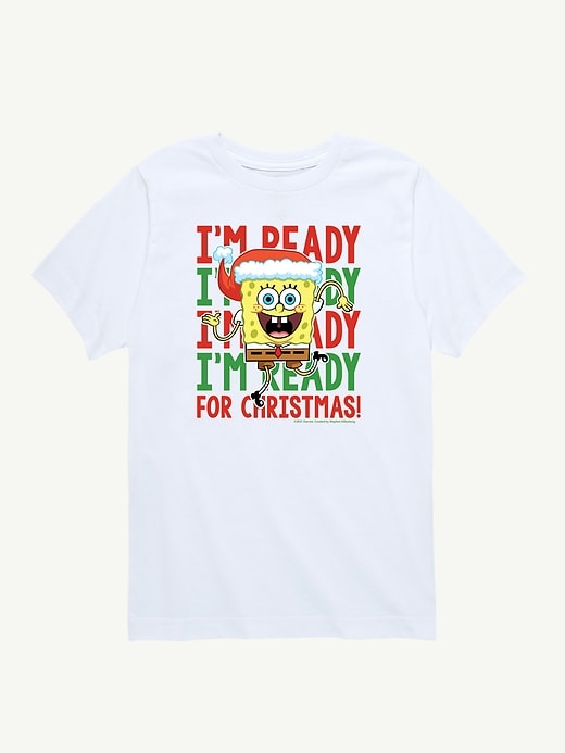 Image number 1 showing, Spongebob Squarepants Christmas Short Sleeve Tee for Toddlers