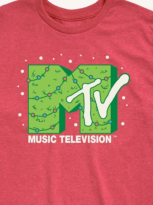 Image number 2 showing, MTV Holiday Logo Short Sleeve Tee For Kids