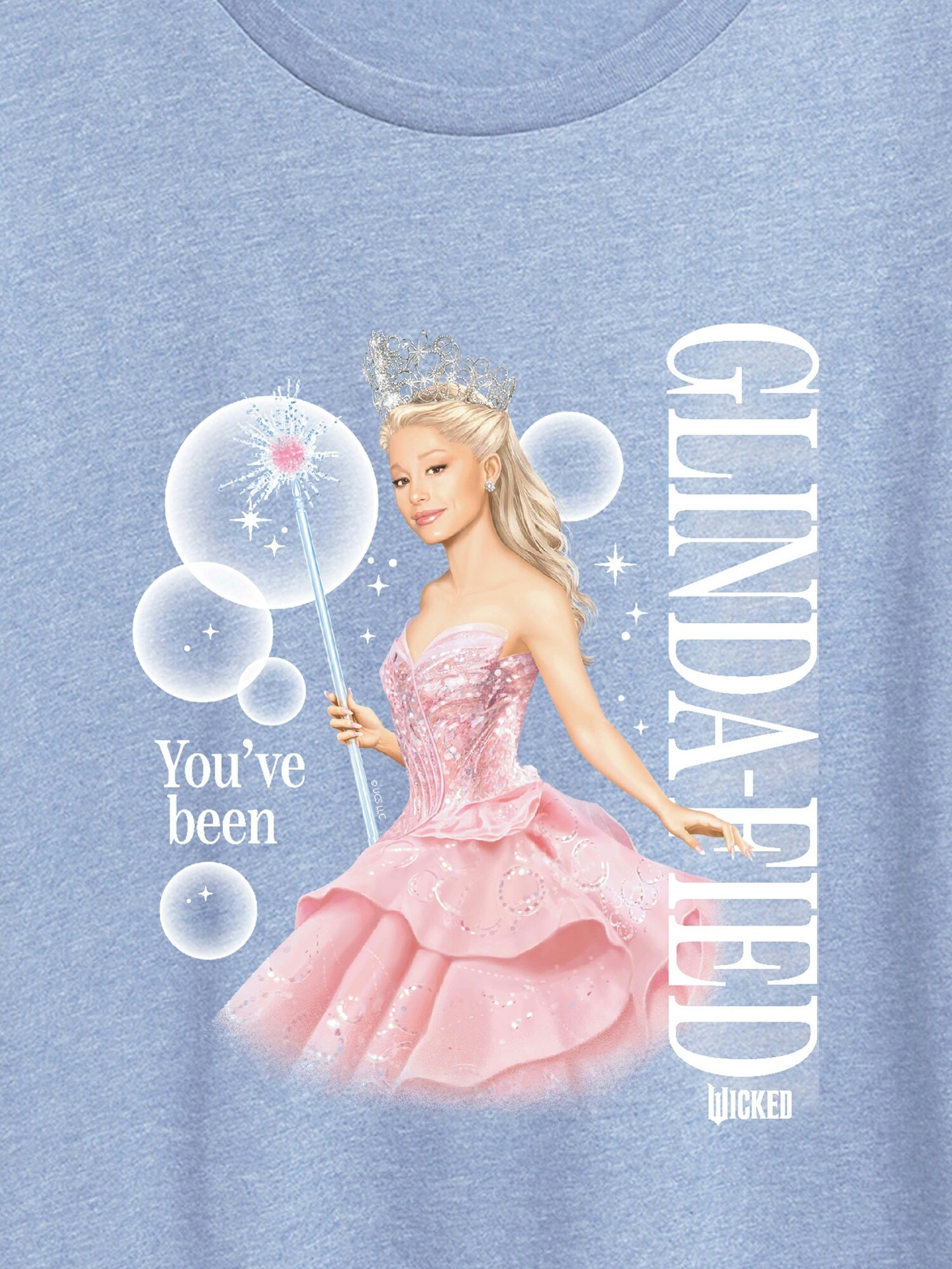 Женская футболка Old Navy Glindafied Wicked Short Sleeve Graphic, цвет: Меланжевый шамбре синий — фото 2