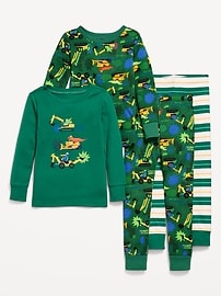 Image number 2 showing, Snug-Fit Graphic Pajama 4-Piece for Toddler & Baby