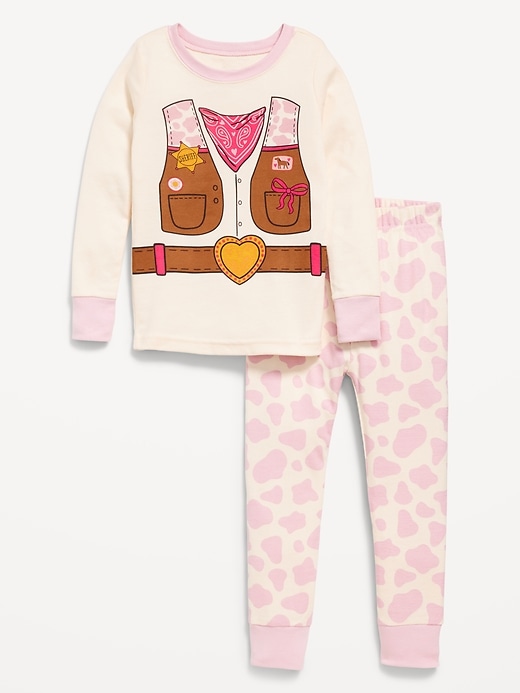 Snug-Fit Ribbed Henley Pajama Set for Toddler & Baby