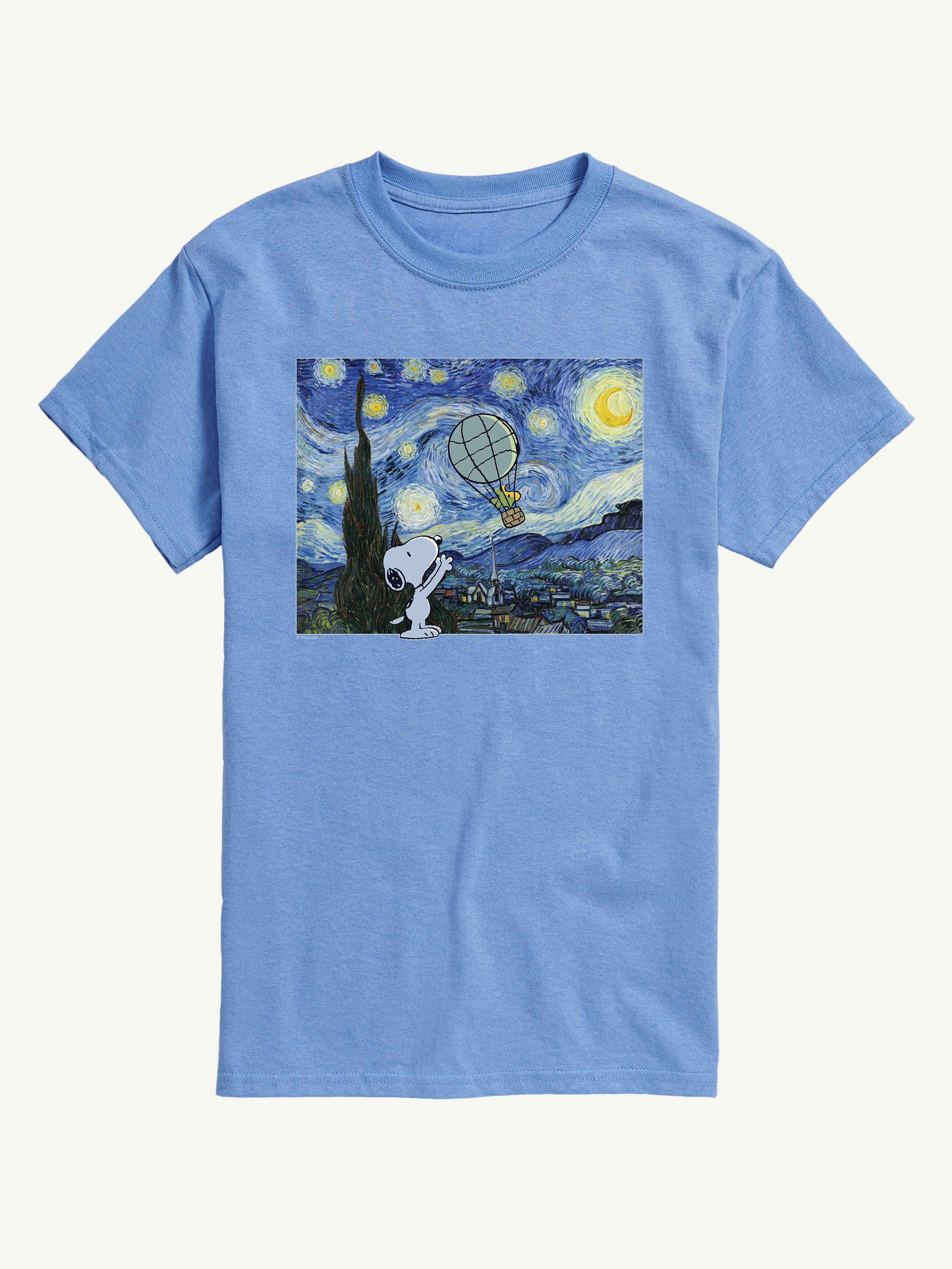Women's Cactus & Full Moon Graphic Tee - Starry Night Desert Design, Blue, Large - View #7