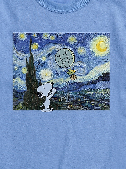 Image number 2 showing, Peanuts Starry Night Short Sleeve Graphic Tee