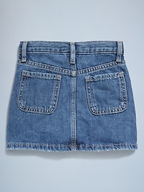 Image number 3 showing, High-Waisted Button-Front Jean Skirt for Toddler Girls