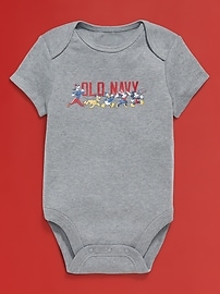 Image number 2 showing, Old Navy x Disney© Short-Sleeve Logo-Graphic Bodysuit for Baby