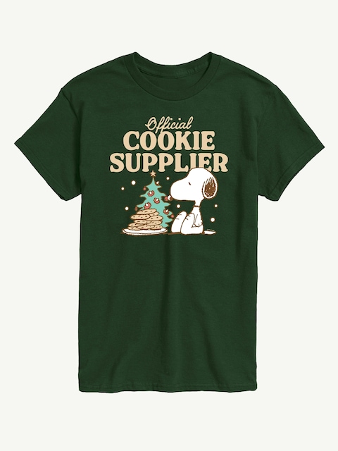 Peanuts Official Cookie Supplier Short Sleeve Graphic Tee - Forest Green